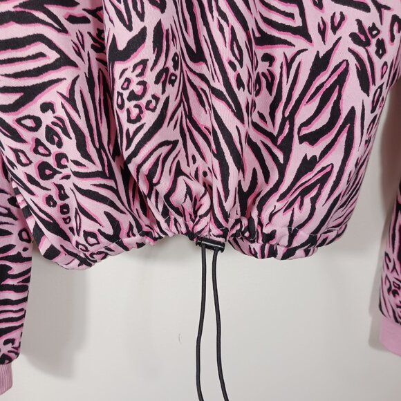 Divided by H&M, Large, Pink/Black Animal Print Sweatshirt with Adjustable Waist - Picture 4 of 13